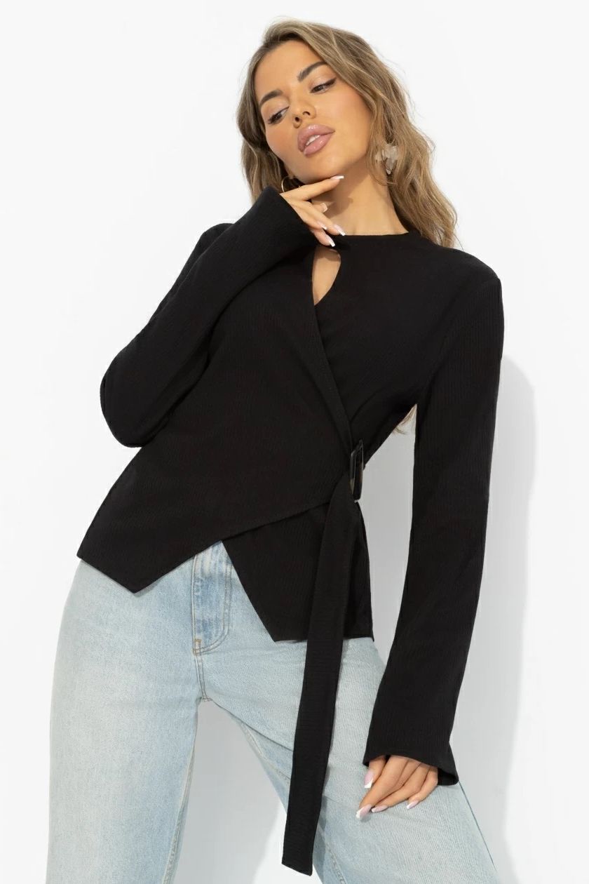 Джемпер чёрный трикотажный Charutti(фото3)