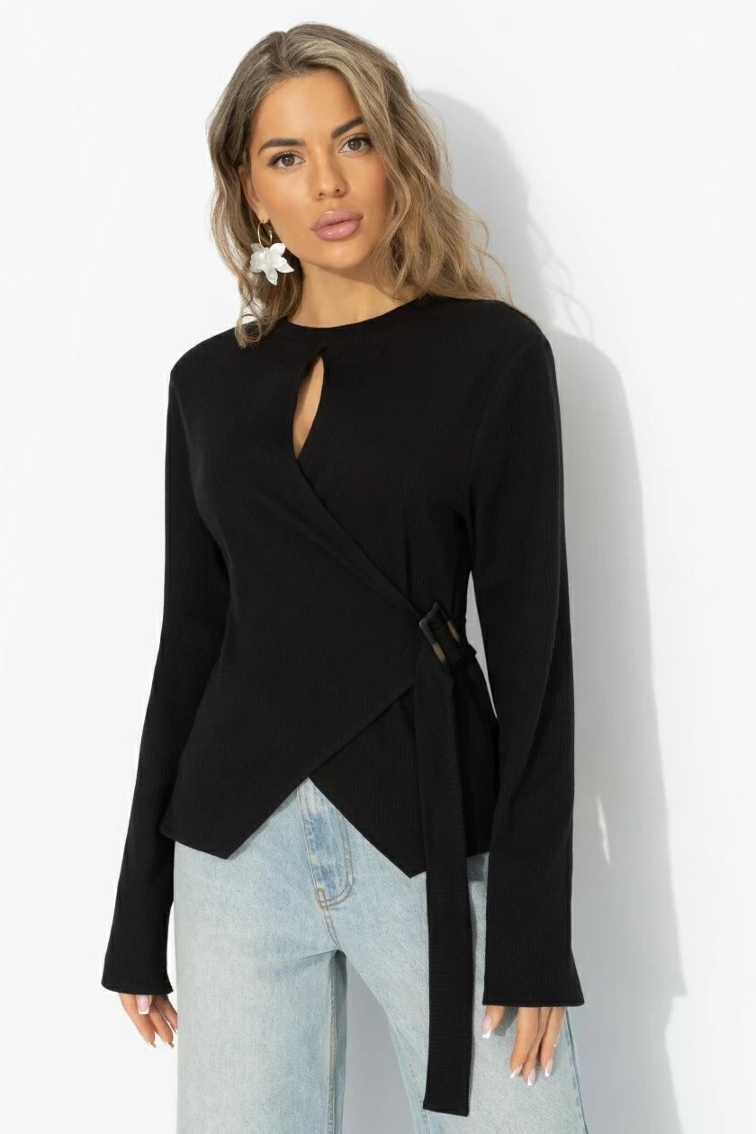 Джемпер чёрный трикотажный Charutti(фото5)