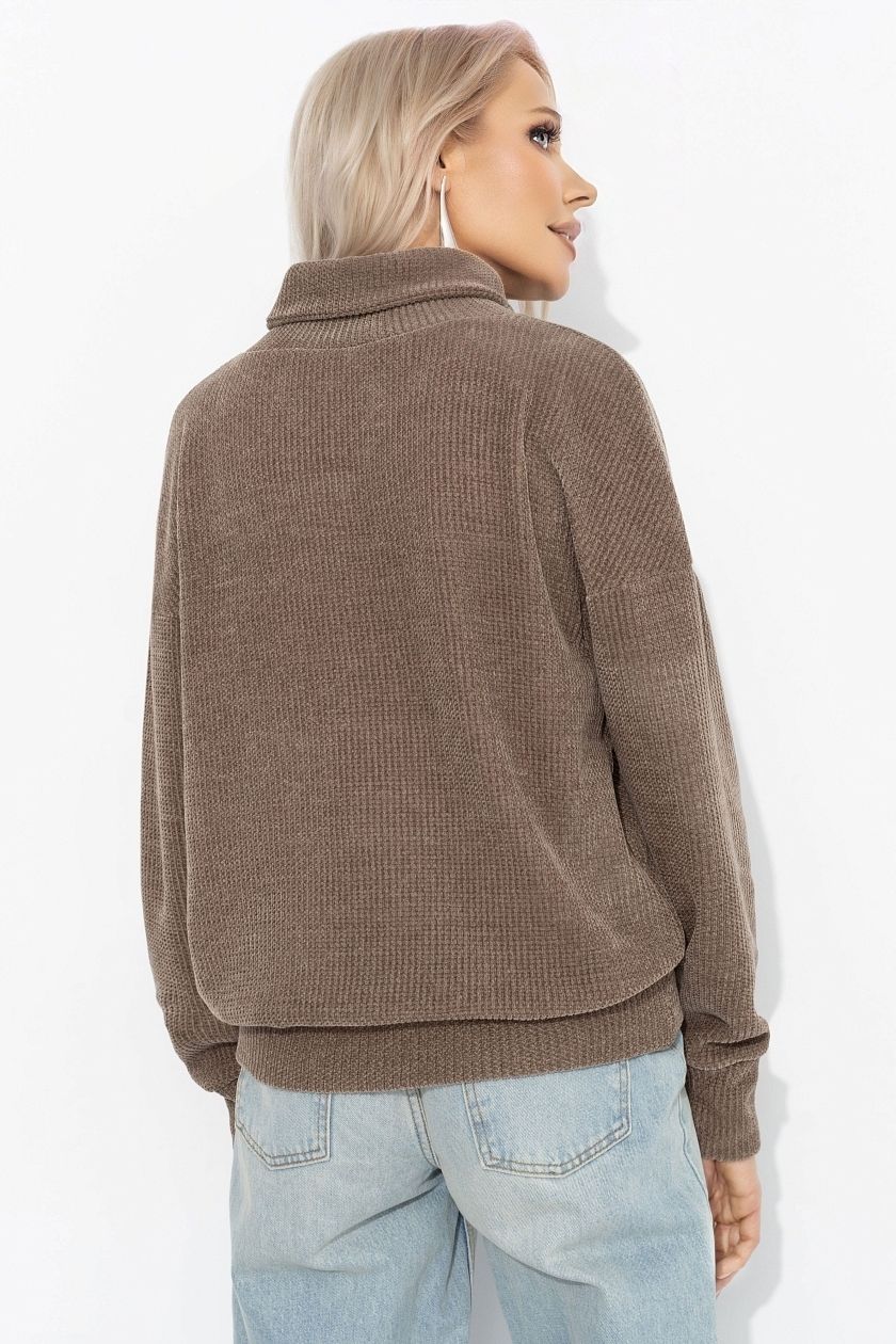 Джемпер коричневый из мягкого трикотажа Charutti(фото7)