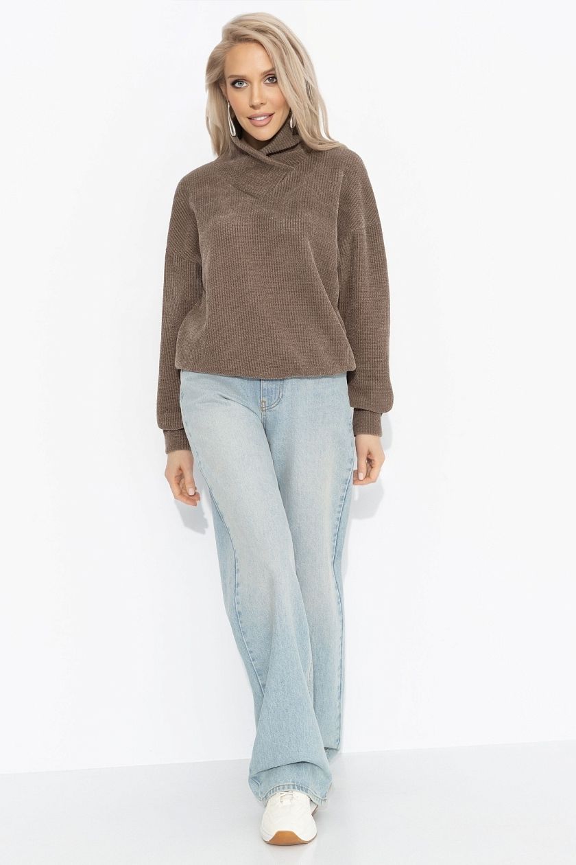 Джемпер коричневый из мягкого трикотажа Charutti(фото2)