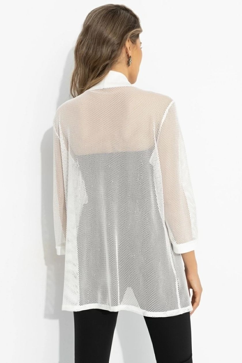 Кардиган белый оригинальный из сетки Charutti(фото6)