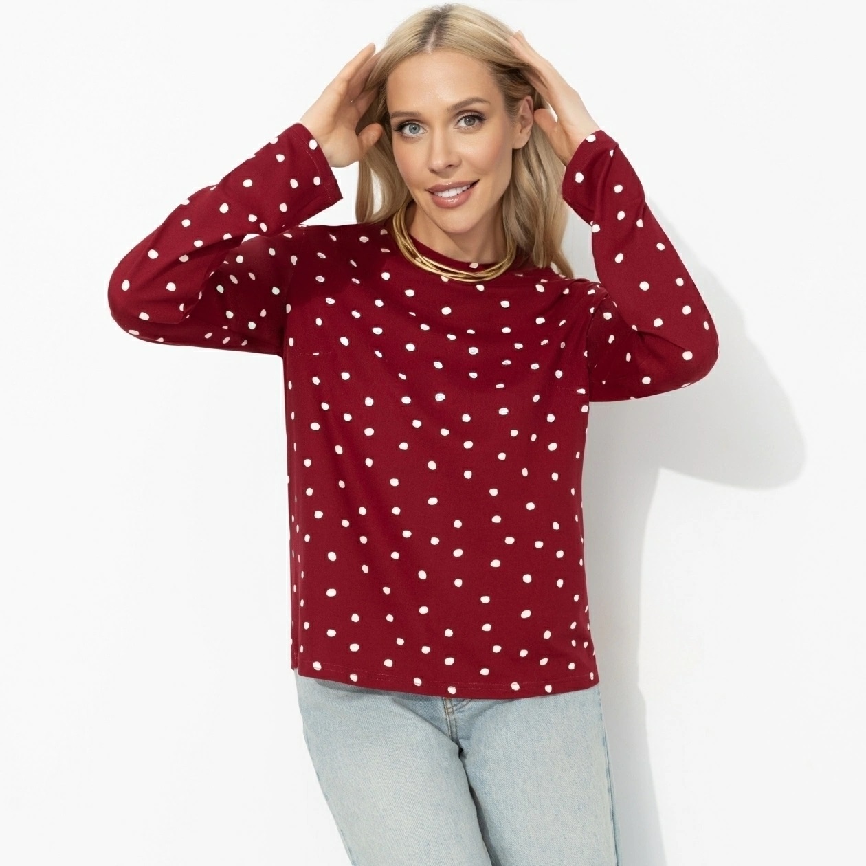 Лонгслив трикотажный бордовый Charutti(фото2)