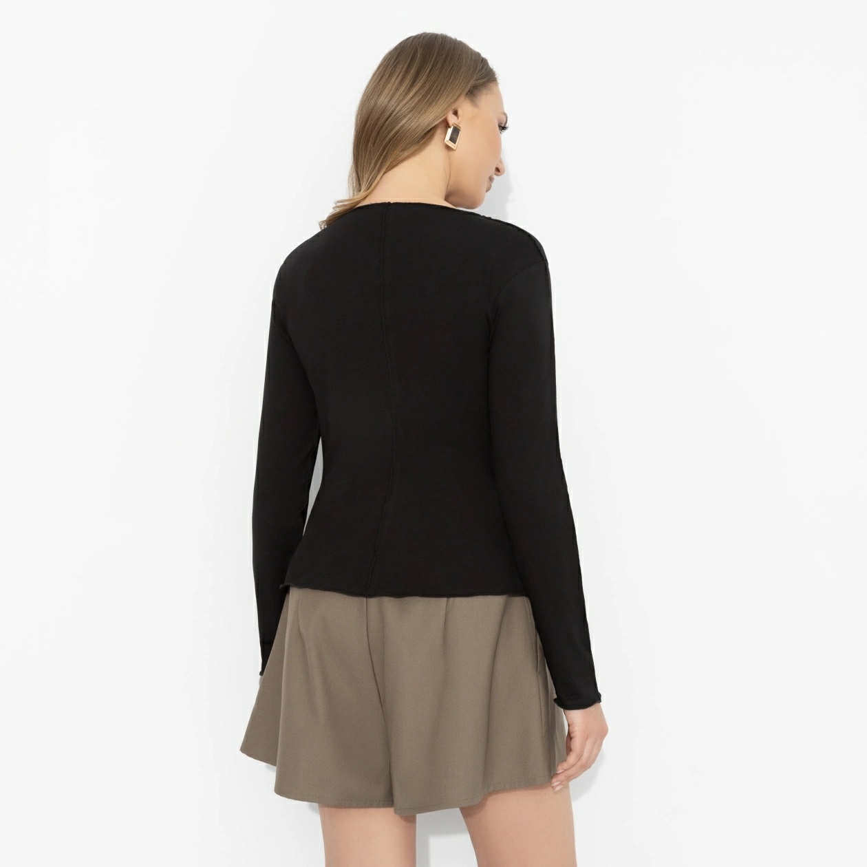 Лонгслив чёрный трикотажный Charutti(фото6)