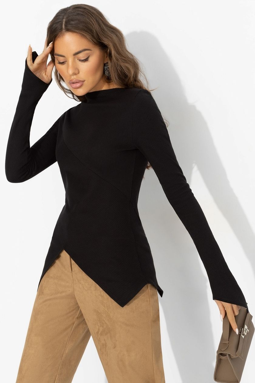 Лонгслив трикотажный чёрного цвета Charutti(фото7)