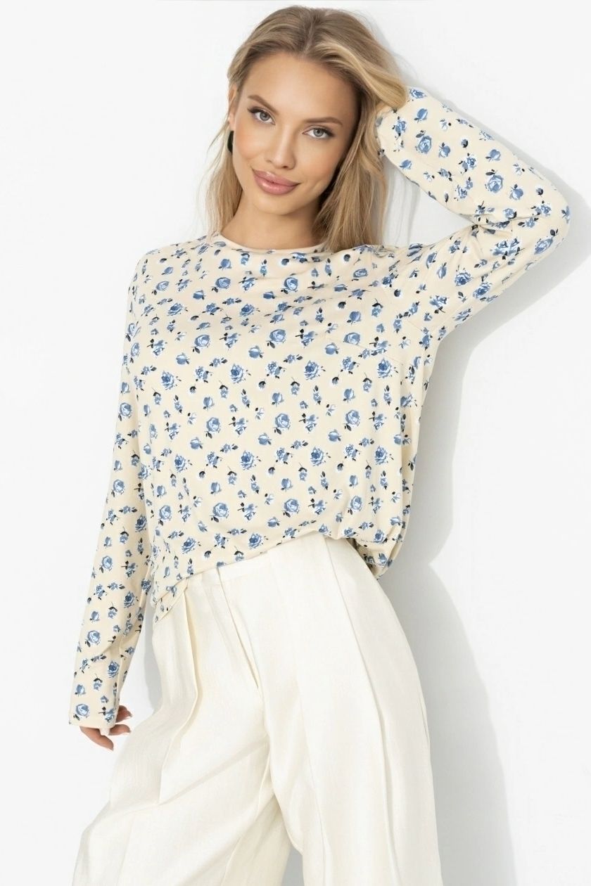 Лонгслив трикотажный с цветочным принтом Charutti(фото5)