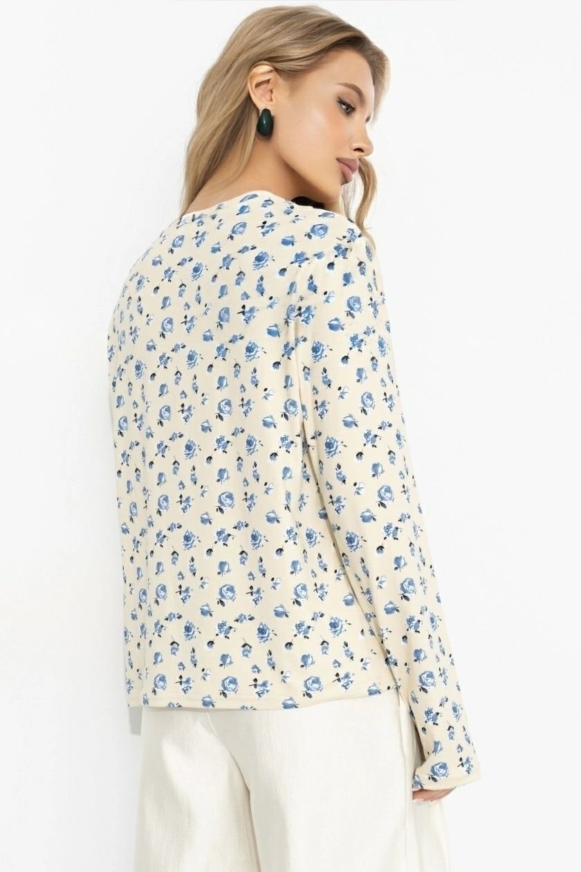 Лонгслив трикотажный с цветочным принтом Charutti(фото6)