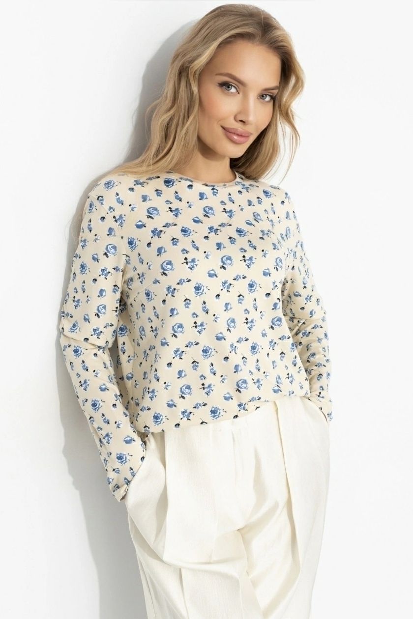 Лонгслив трикотажный с цветочным принтом Charutti