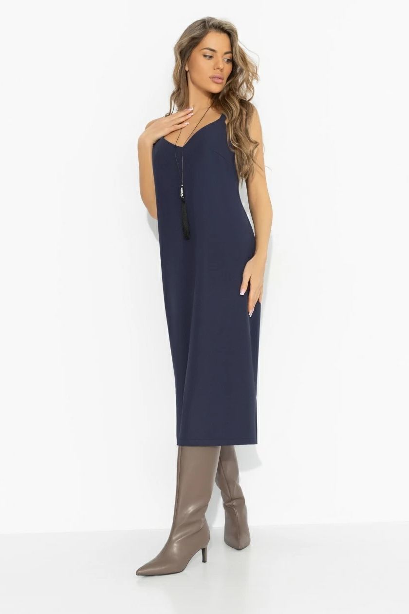 Сарафан синий с разрезами Charutti(фото7)