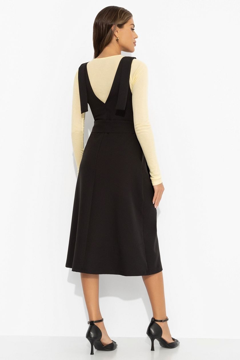 Сарафан чёрный на запах Charutti(фото7)