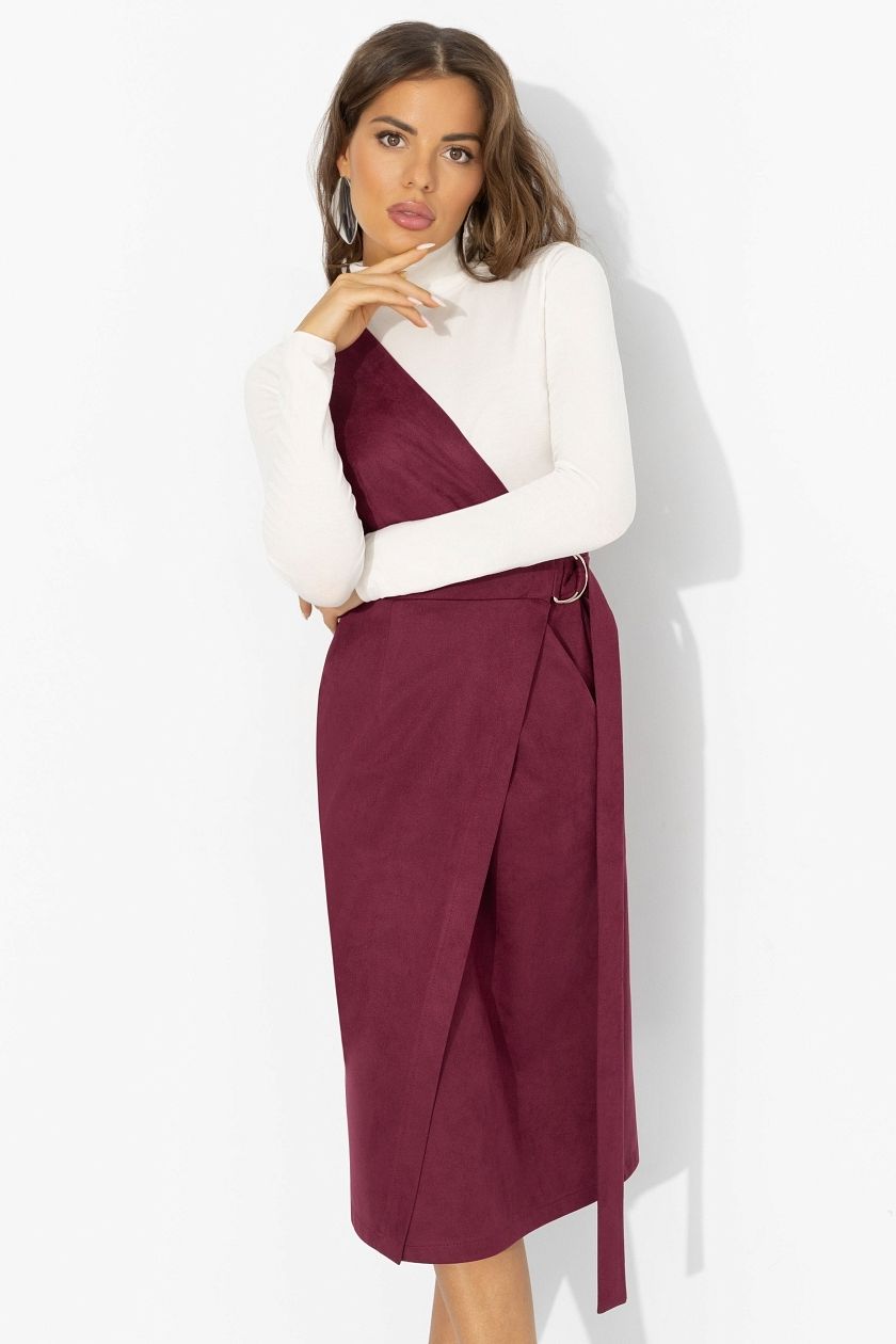 Сарафан замшевый бордового цвета Charutti(фото5)