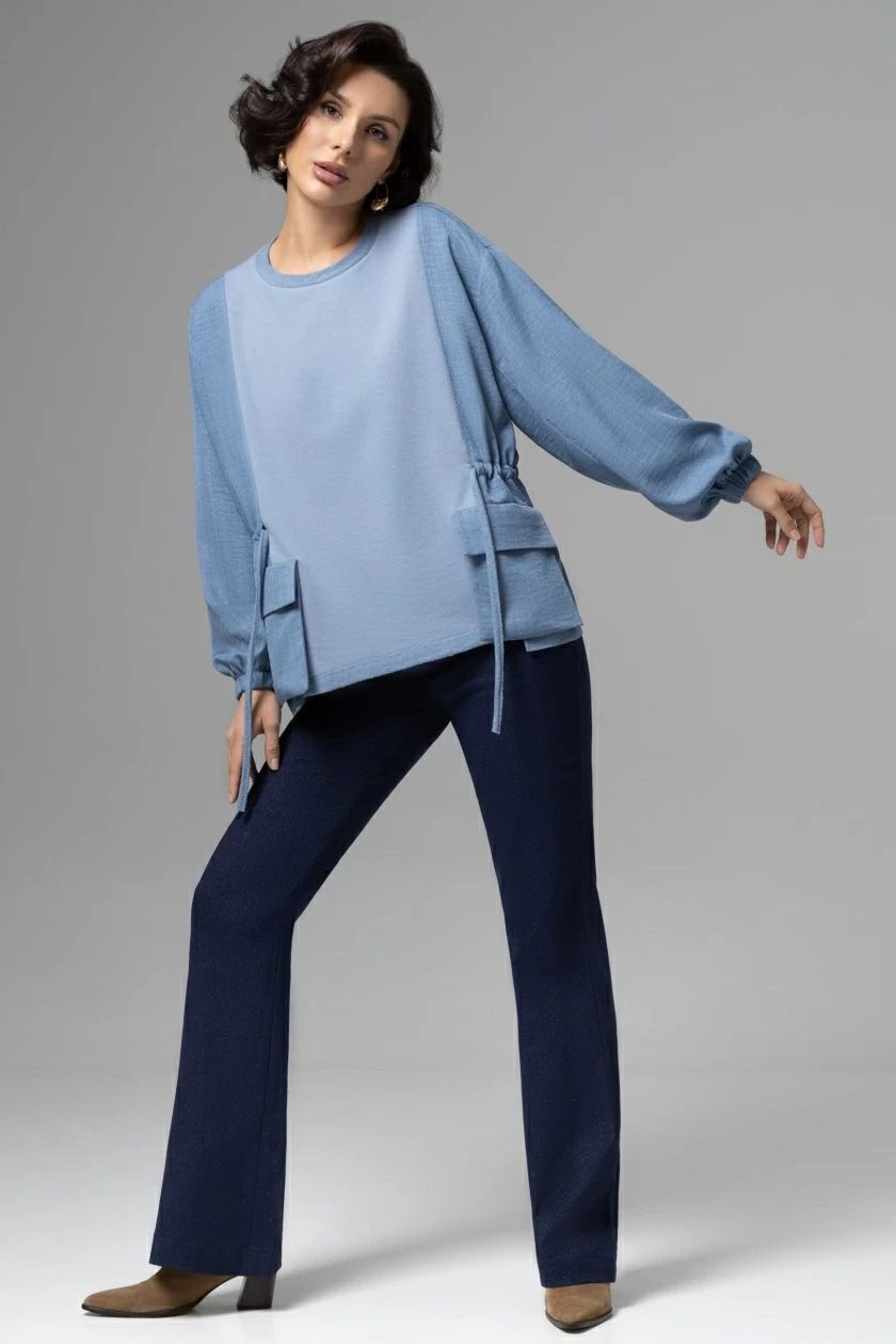 Свитшот комбинированный голубой Charutti(фото2)