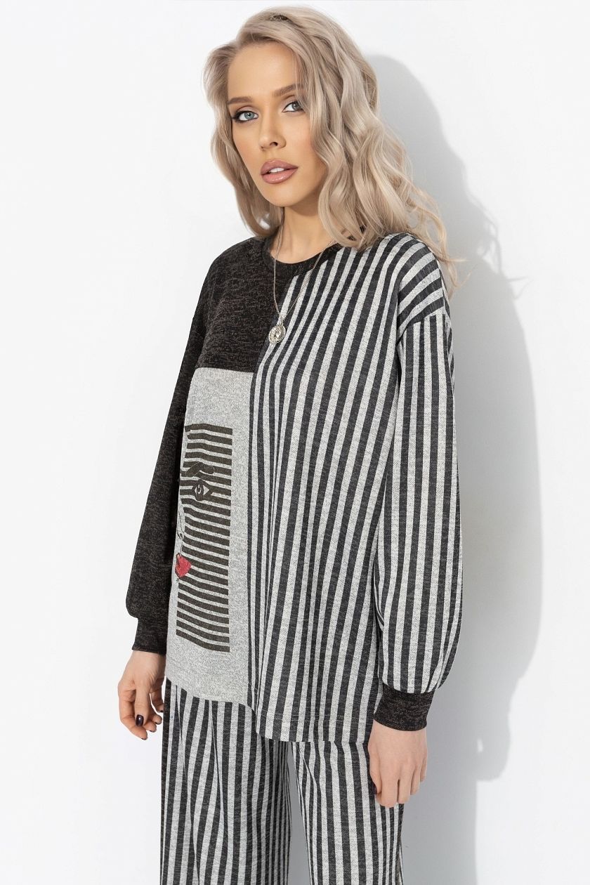 Свитшот в полоску для дома Charutti(фото3)