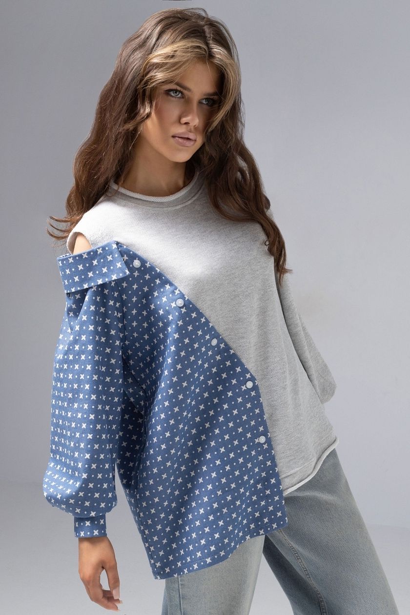 Свитшот комбинированный трикотажный Charutti