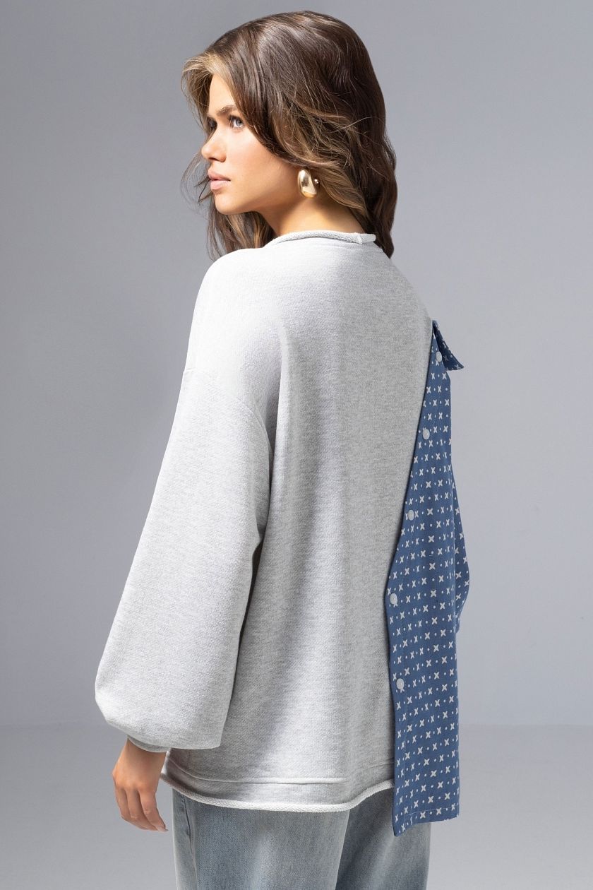 Свитшот комбинированный трикотажный Charutti(фото6)