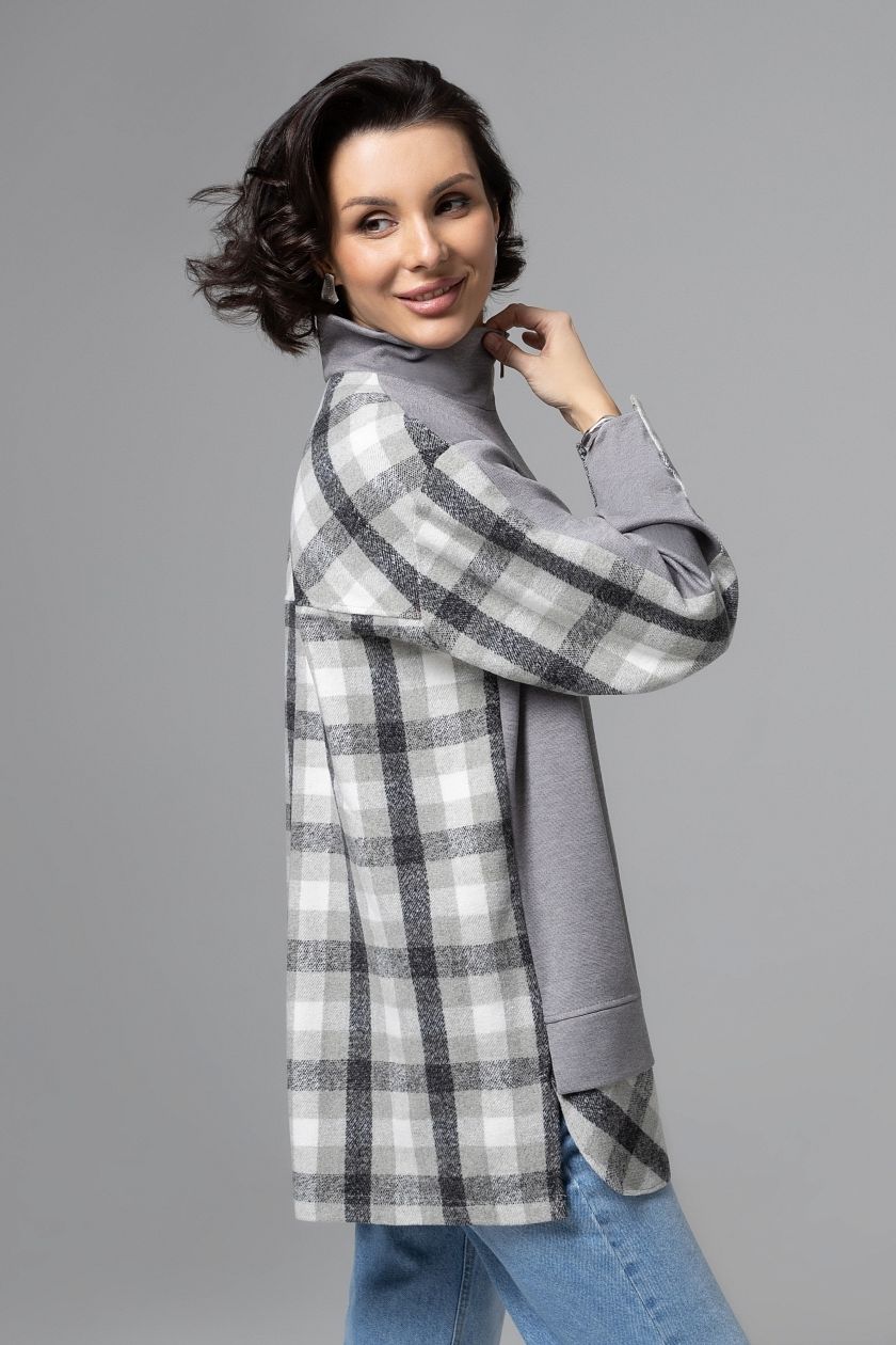 Свитшот серый комбинированный Charutti(фото6)