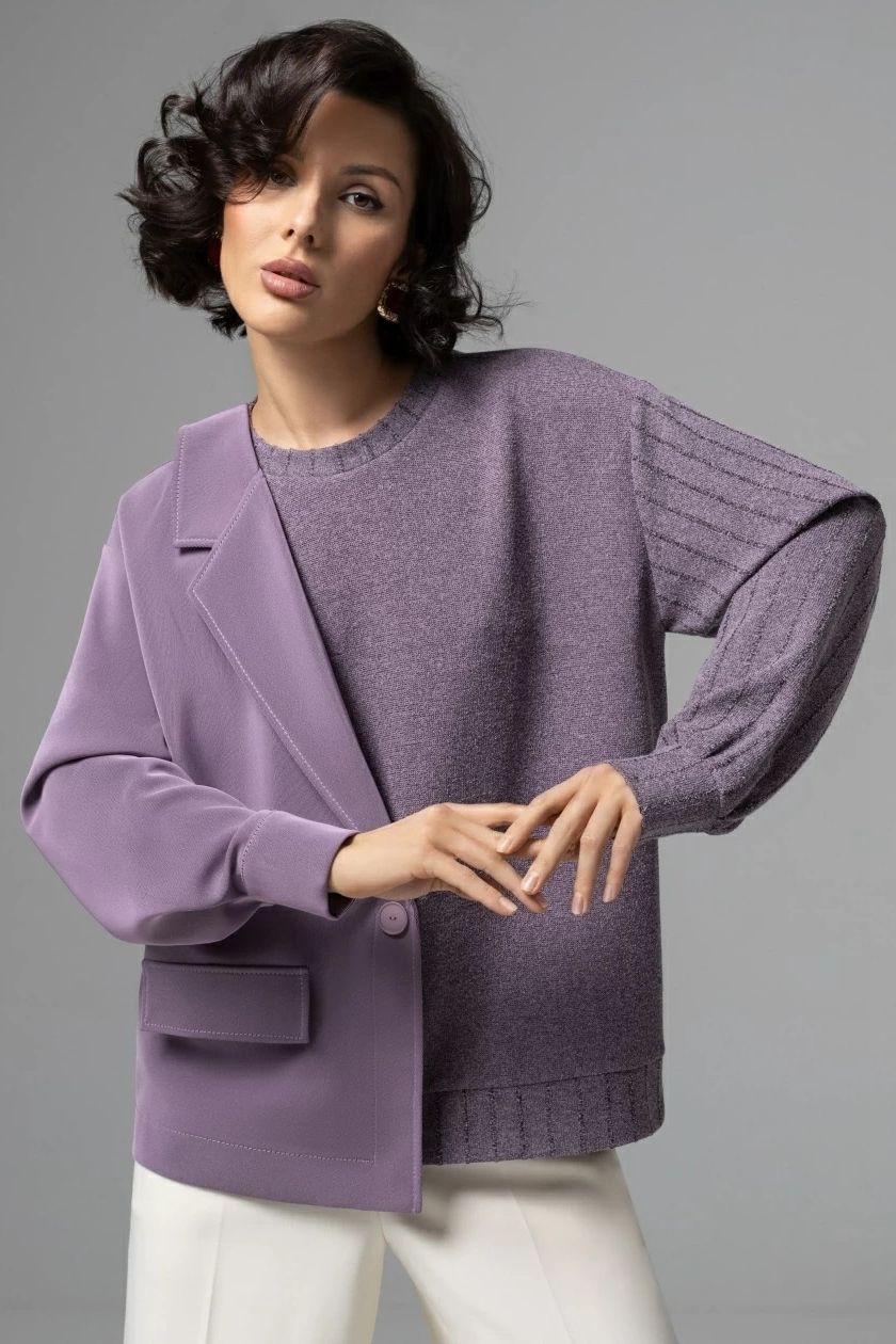 Свитшот серый комбинированный Charutti