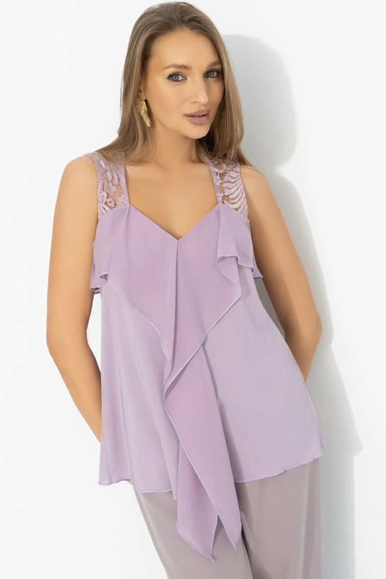 Топ сиреневый на широких бретелях Charutti
