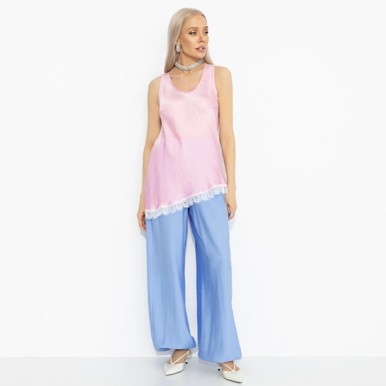 Топ розовый в бельевом стиле Charutti(фото2)