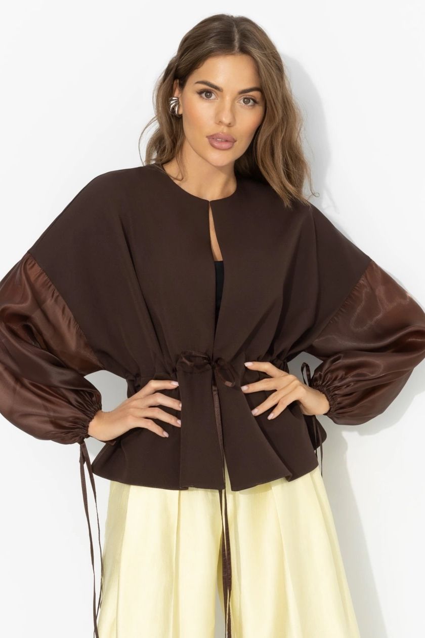 Жакет коричневый дизайнерский Charutti