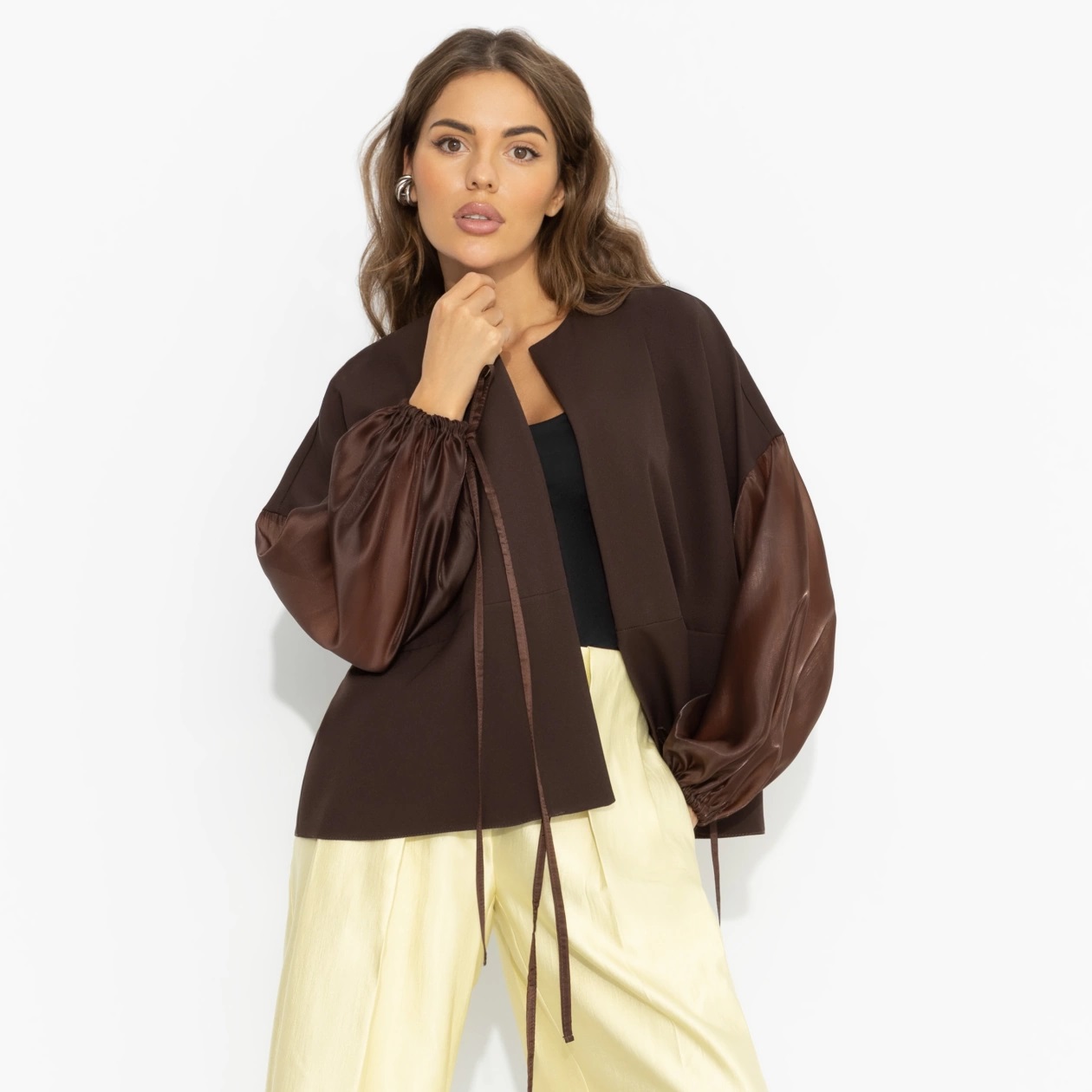 Жакет коричневый дизайнерский Charutti(фото3)