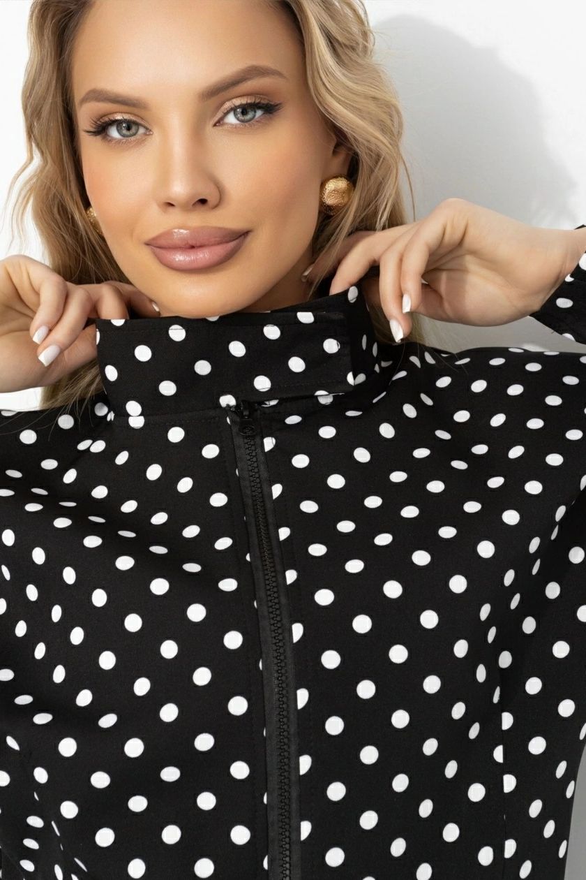 Жакет чёрный в горошек Charutti(фото3)