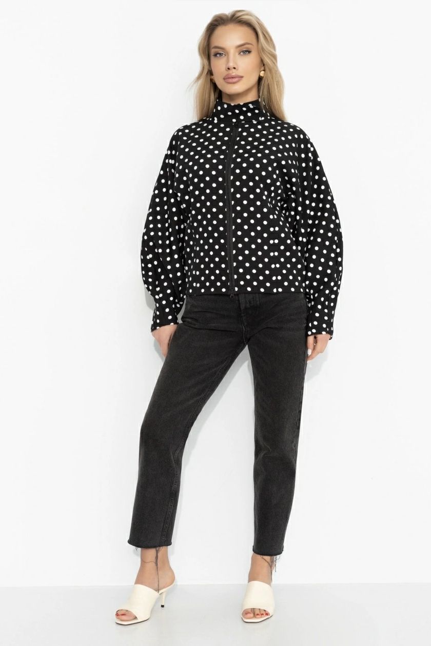 Жакет чёрный в горошек Charutti(фото2)