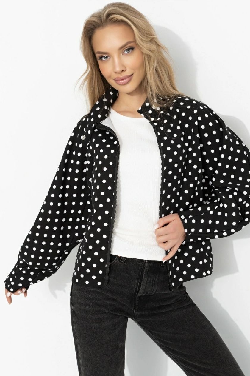 Жакет чёрный в горошек Charutti(фото5)