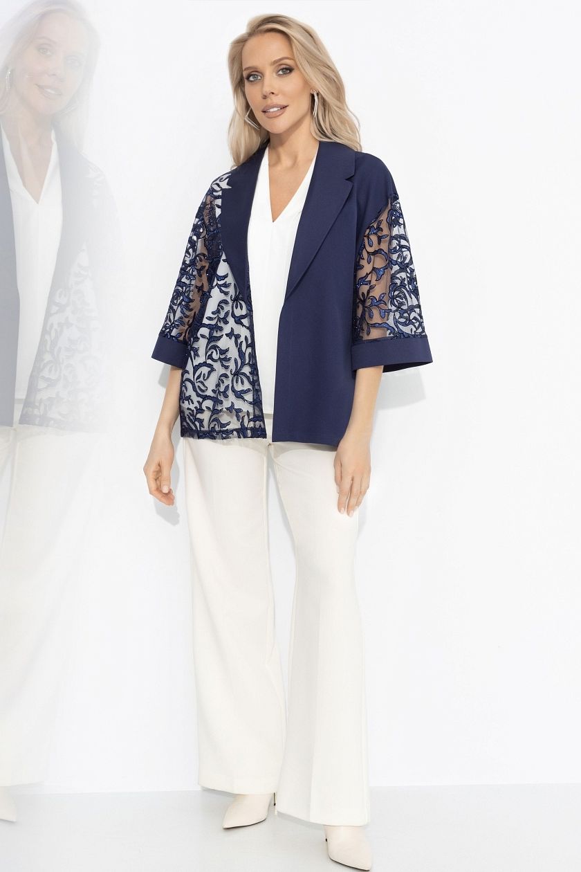 Жакет синий нарядный Charutti(фото5)