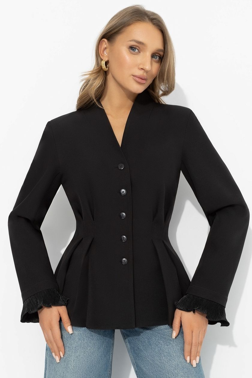 Жакет чёрный приталенного силуэта Charutti