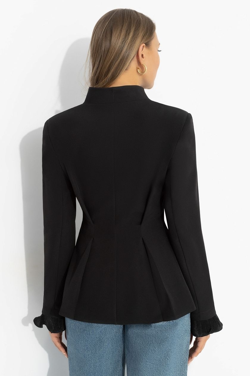 Жакет чёрный приталенного силуэта Charutti(фото6)