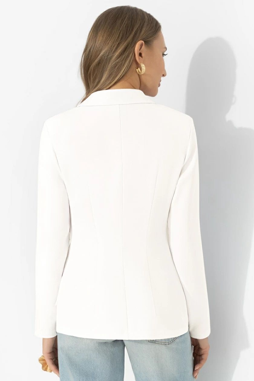 Жакет классический белого цвета Charutti(фото6)