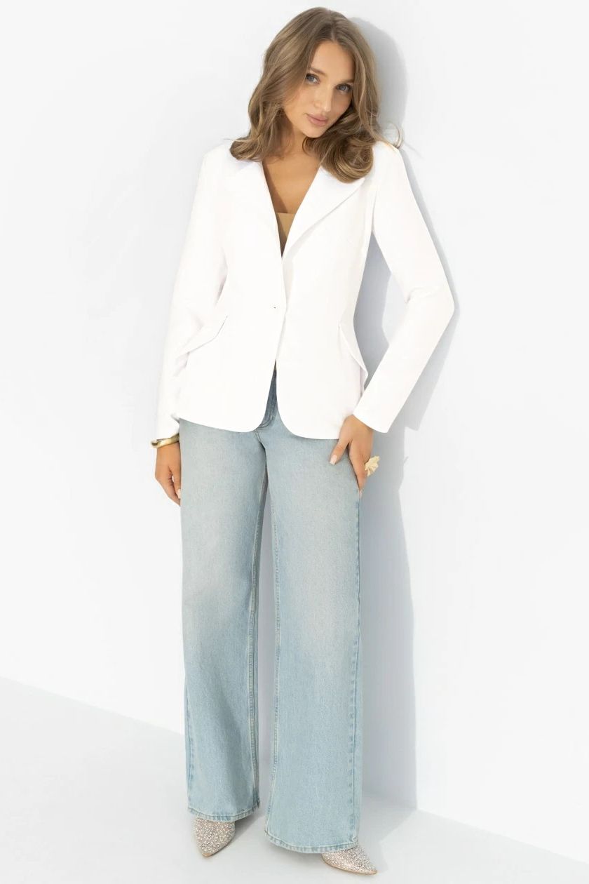 Жакет классический белого цвета Charutti(фото2)