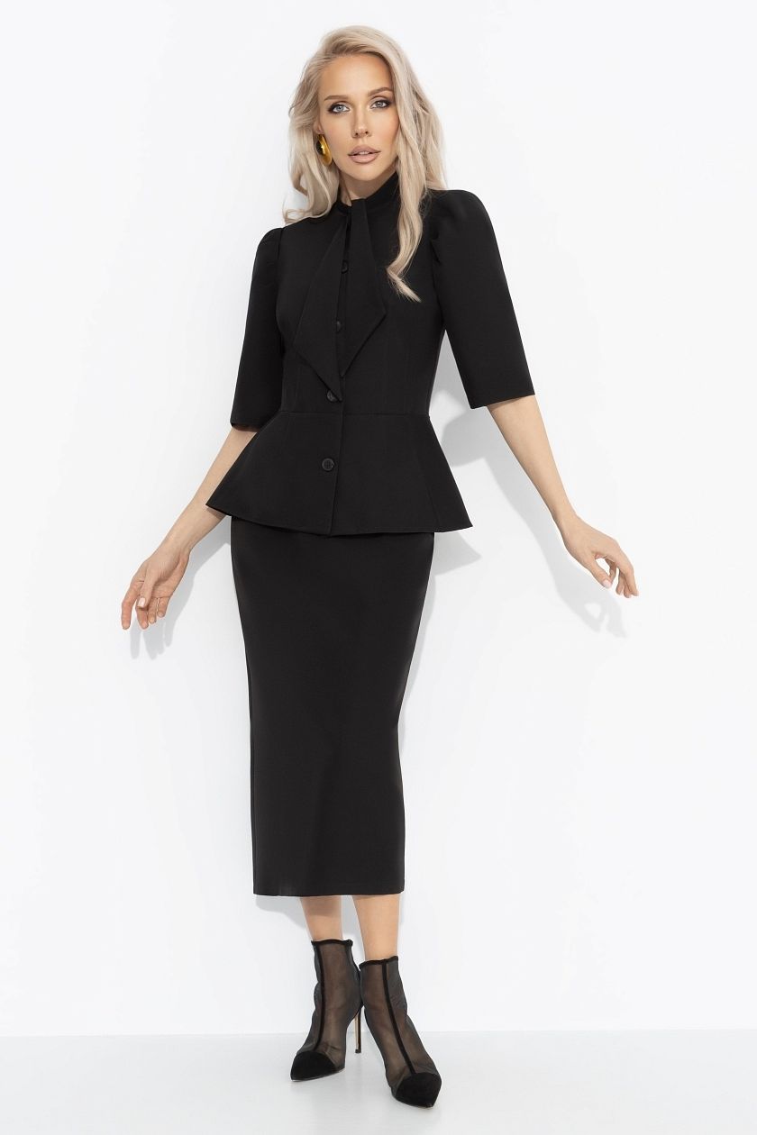 Жакет чёрный приталенного силуэта Charutti(фото2)