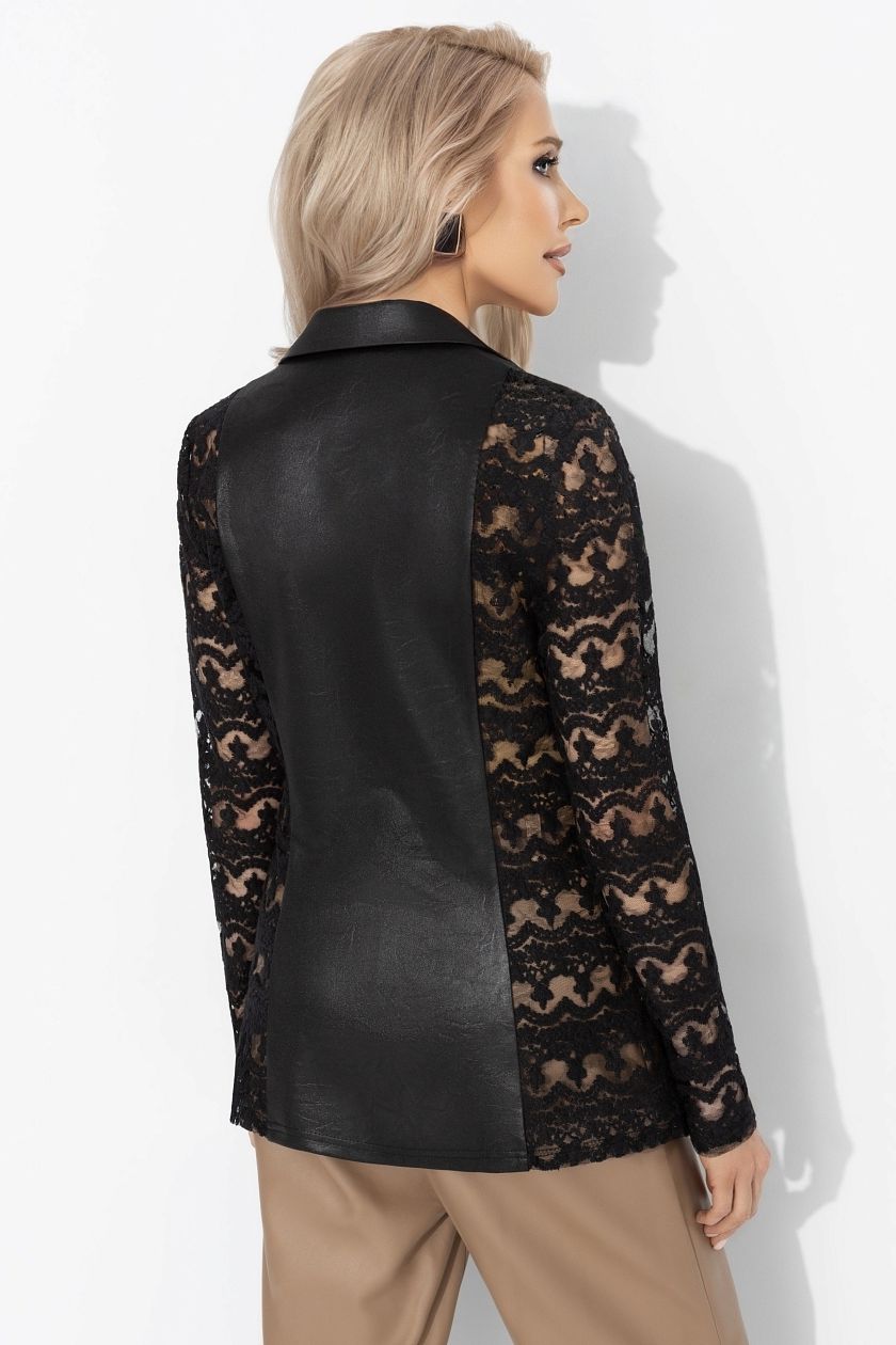 Жакет чёрный кружевной Charutti(фото7)