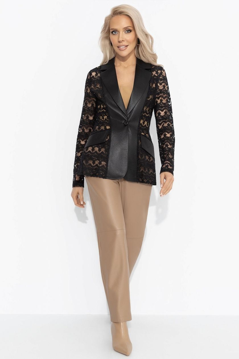 Жакет чёрный кружевной Charutti(фото2)