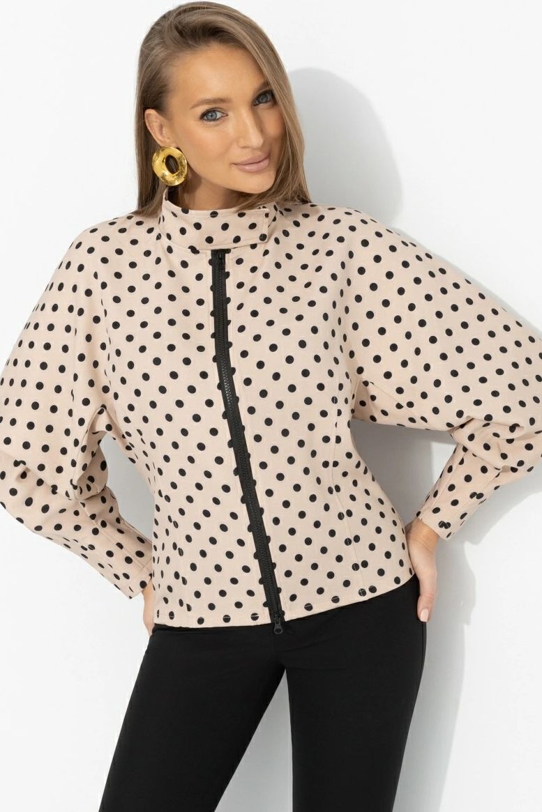 Жакет бежевый в горошек Charutti