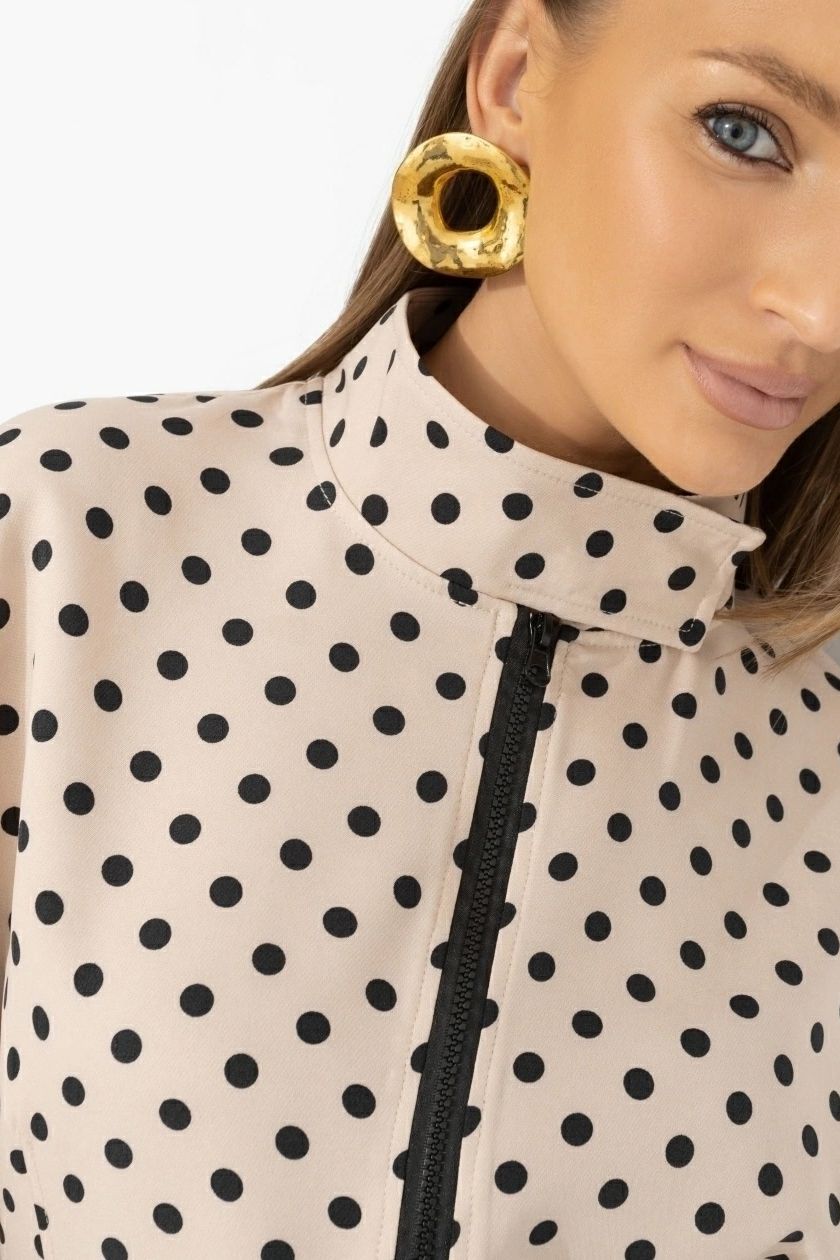 Жакет бежевый в горошек Charutti(фото4)