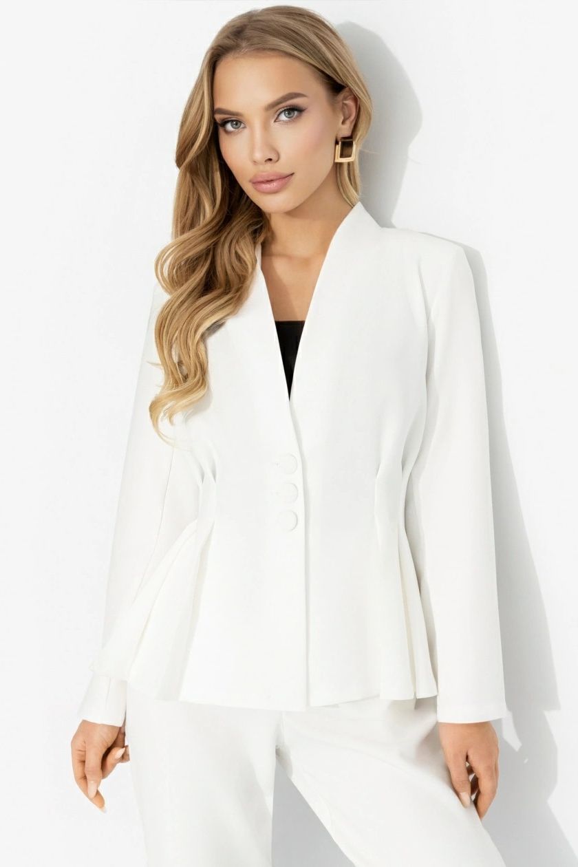 Жакет белый приталенного силуэта Charutti