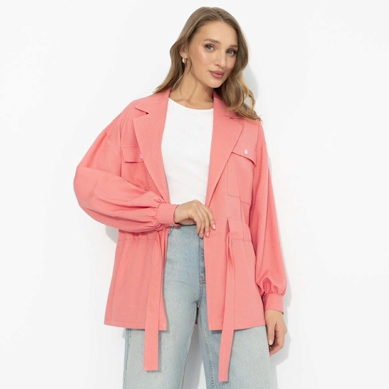 Жакет коралловый с вискозой Charutti(фото7)