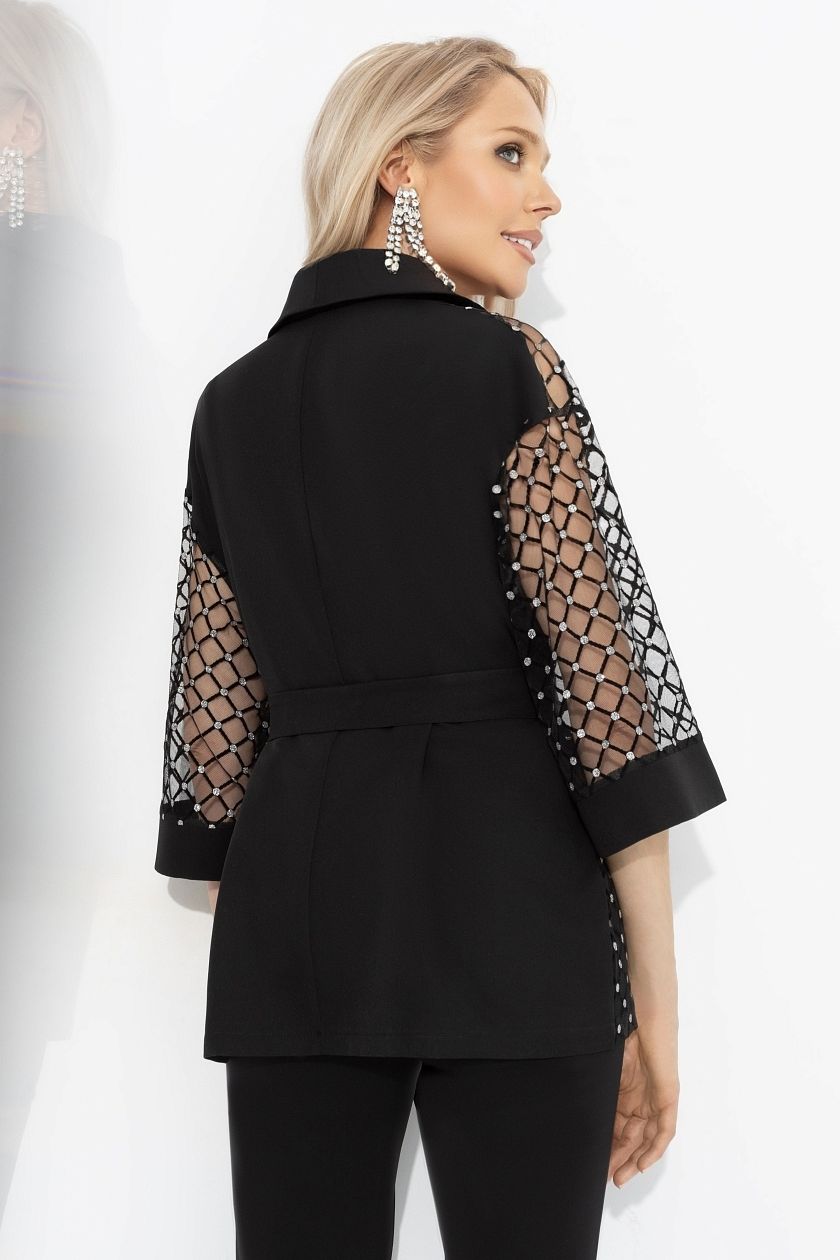 Жакет чёрный нарядный Charutti(фото7)