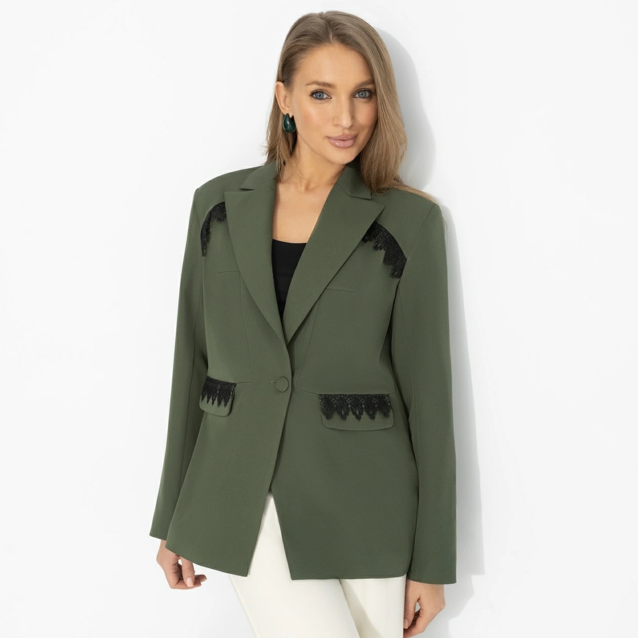 Жакет зелёный на подкладе Charutti(фото3)