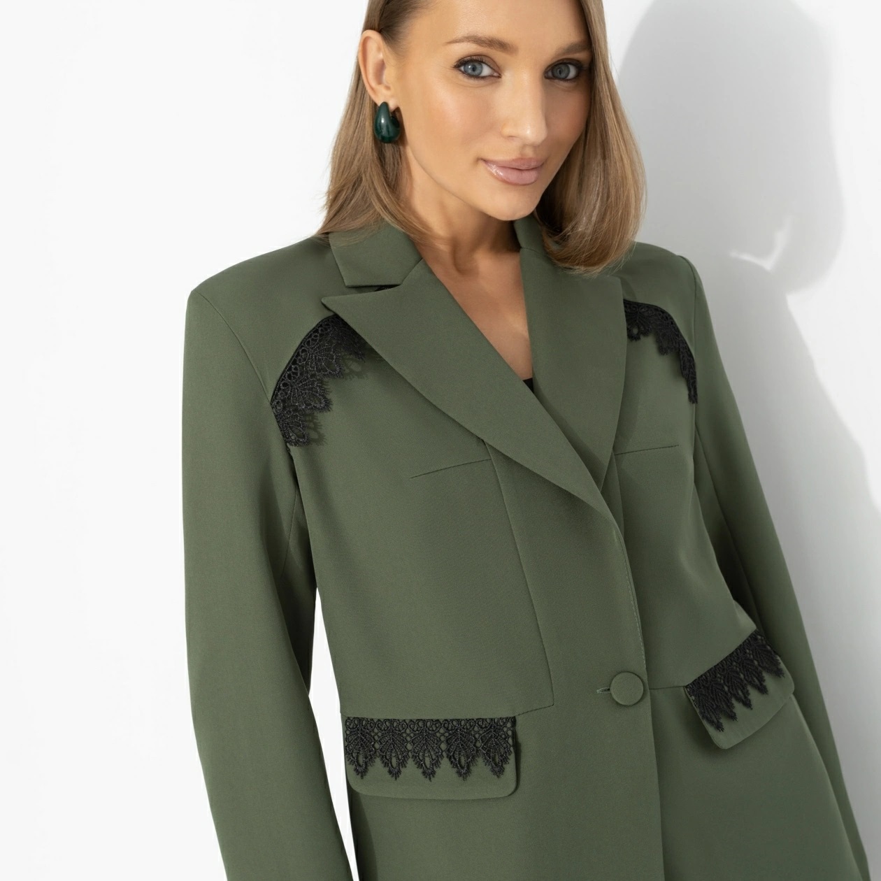 Жакет зелёный на подкладе Charutti(фото4)