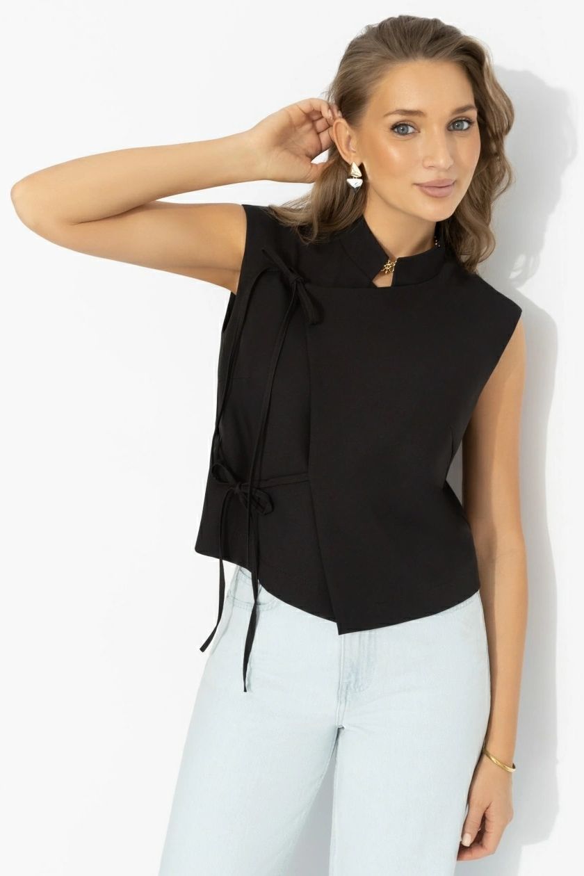 Жилет чёрный дизайнерский Charutti(фото3)