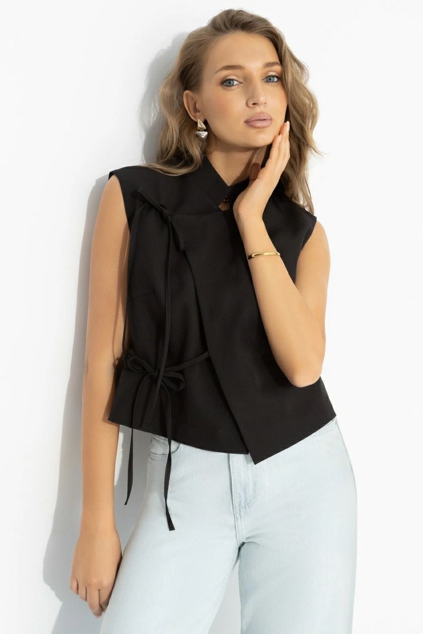 Жилет чёрный дизайнерский Charutti(фото5)