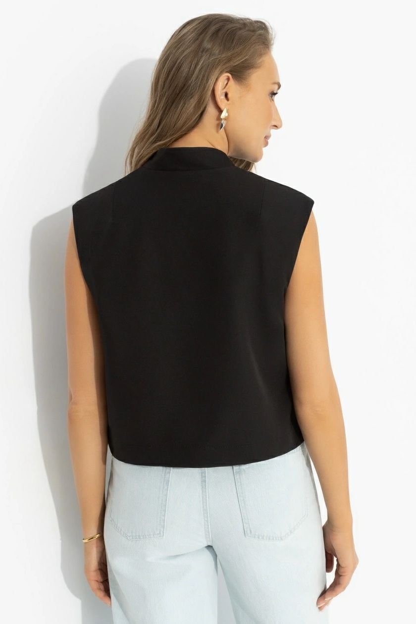 Жилет чёрный дизайнерский Charutti(фото6)