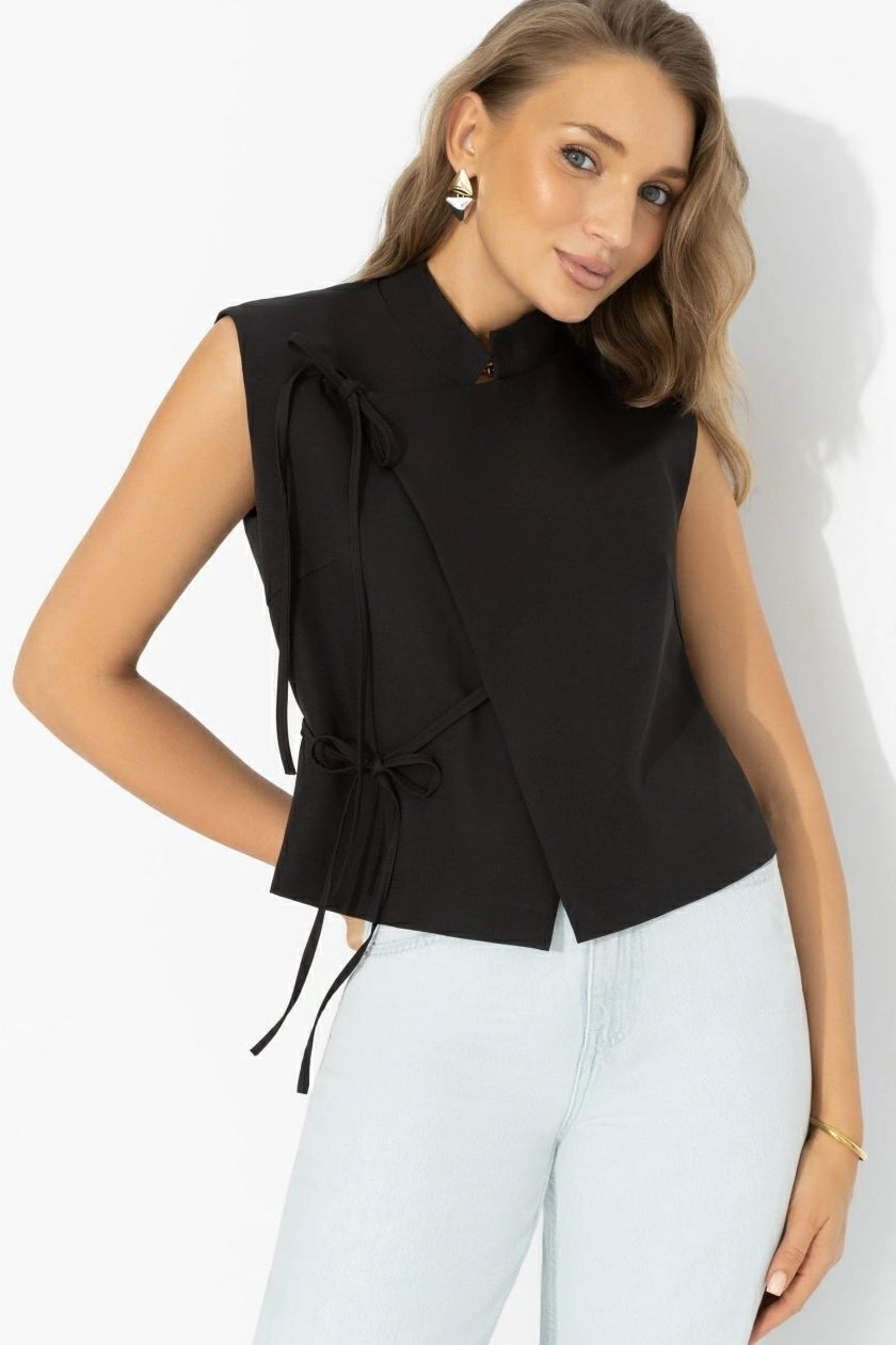 Жилет чёрный дизайнерский Charutti(фото8)