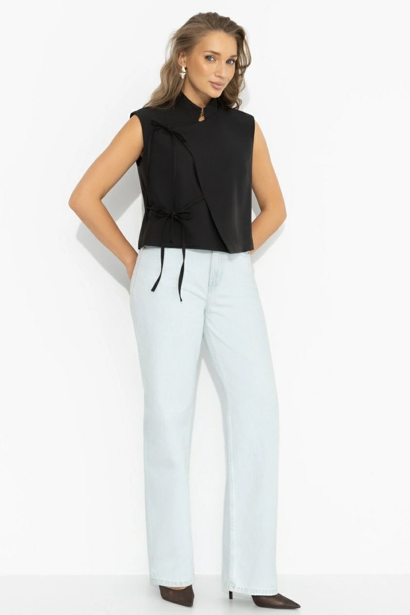 Жилет чёрный дизайнерский Charutti(фото2)