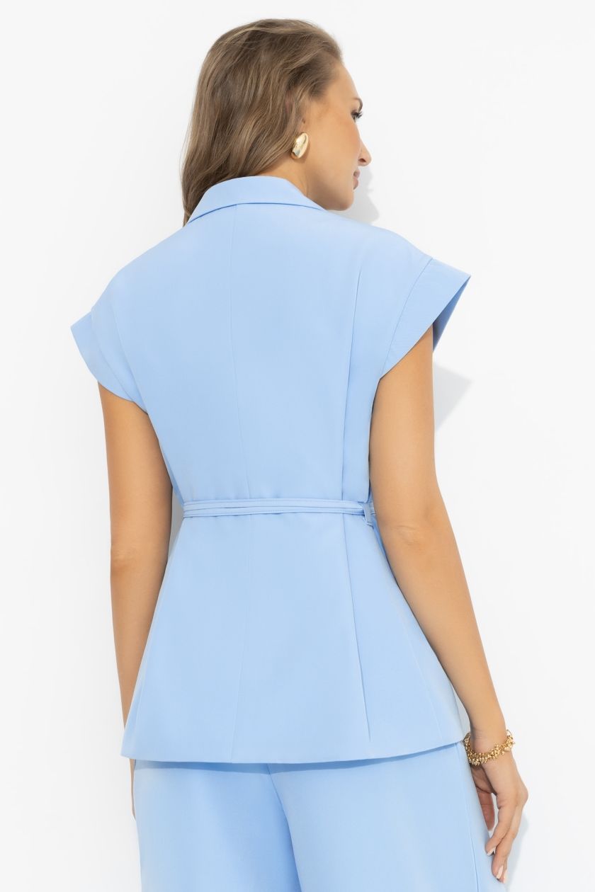 Жилет оверсайз голубого цвета Charutti(фото5)