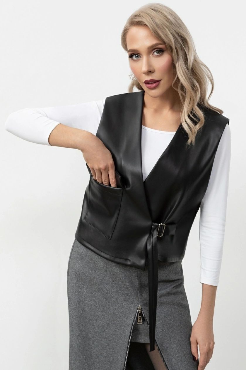 Жилет дизайнерский чёрного цвета Charutti