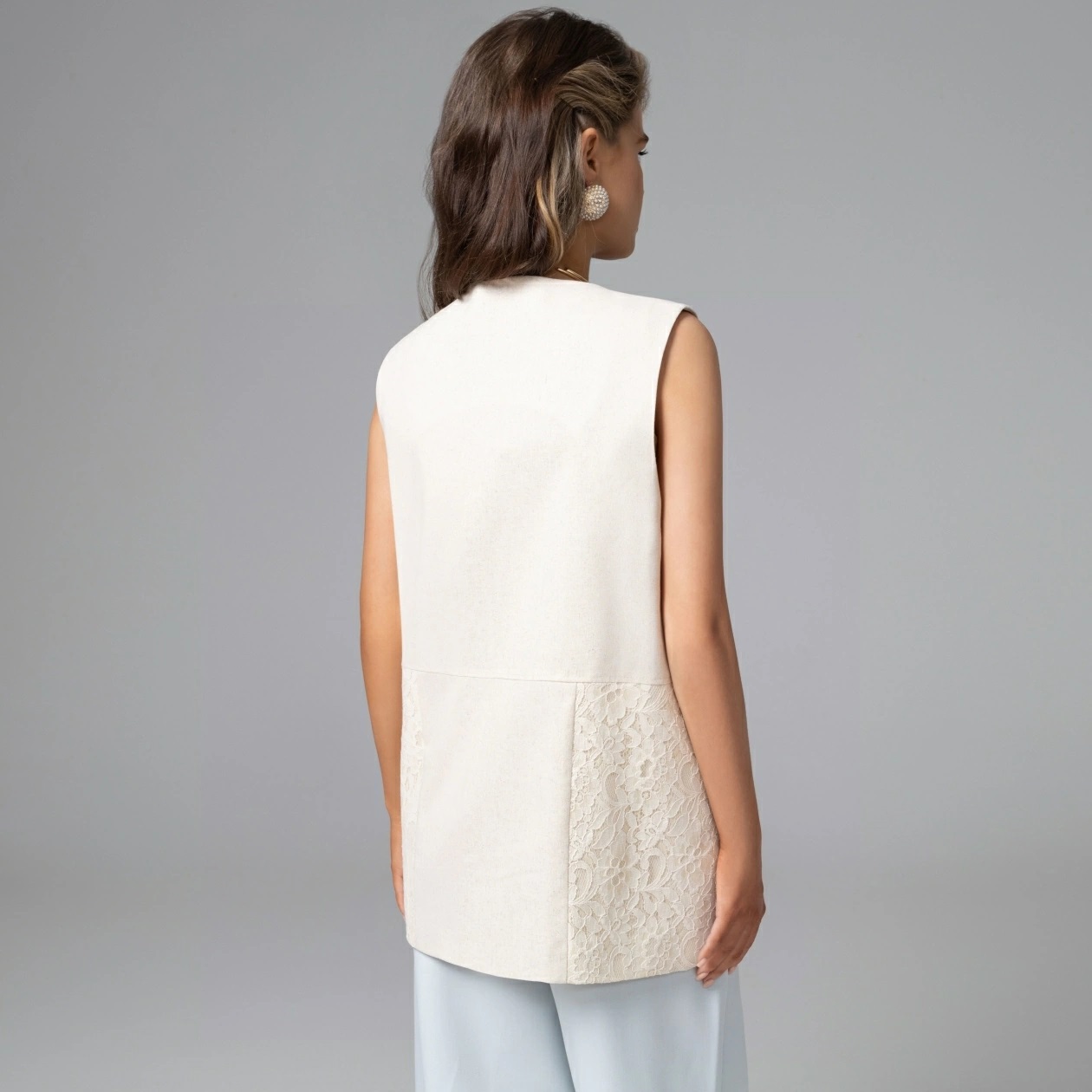 Жилет бежевый на подкладе Charutti(фото6)